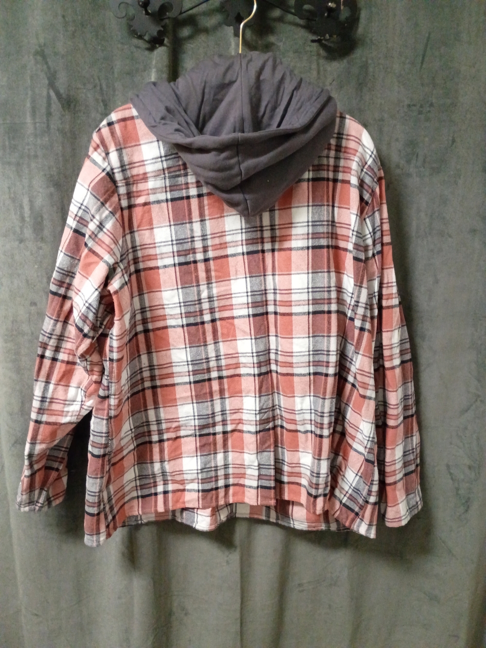 Harley-Davidson Rose Pink Plaid Hooded Utility Jacket - Picture 12 of 13